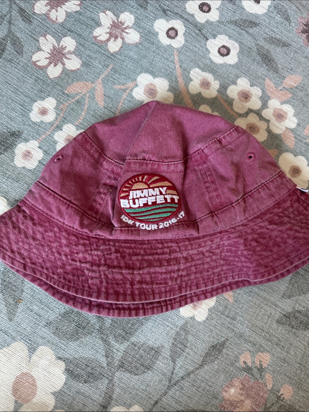 Adams Pink Washed Bucket Hat with Logo Tag